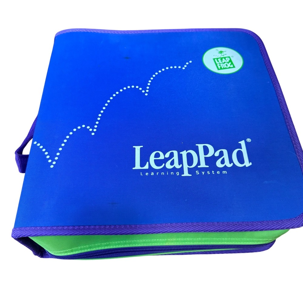 LeapFrog LeapPad Learning System Carrying Case Blue Green Zippered Storage Bag
